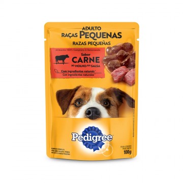 Sachê Pedigree Cães Adultos Raças Pequenas Carne - 100g