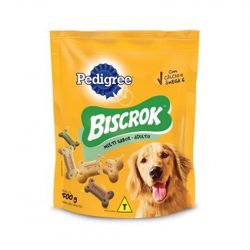 Biscoito Pedigree Biscrok Multi para Cães Adultos - 500g/1kg