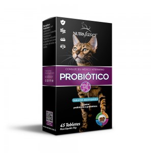 Suplemento Alimentar Nutrafases Probiótico para Gatos - 45 Tabletes