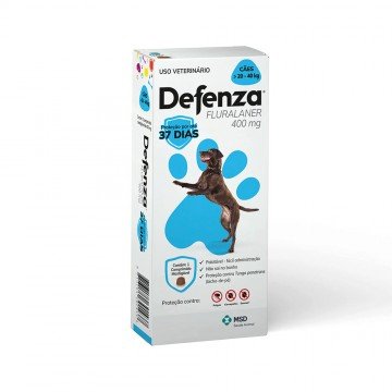 Antiparasitário MSD Defenza 400mg para Cães de 20 a 40 kg