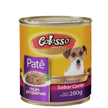 Lata Patê Colosso para Cães Raças Pequenas Sabor Carne - 280g