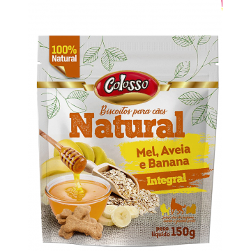 Biscoito Natural para Cães Colosso Mel Aveia e Banana - 150g