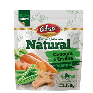 Biscoito Natural para Cães Colosso Cenoura e Ervilha - 150g