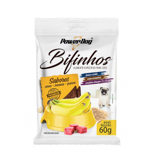 Bifinho PowerDog Sabor Carne com Banana e Quinoa - 60g