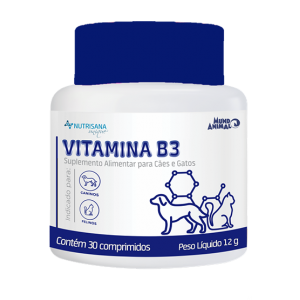 Vitamina B3 para cães e Gatos Nutrisana - 30 comprimidos