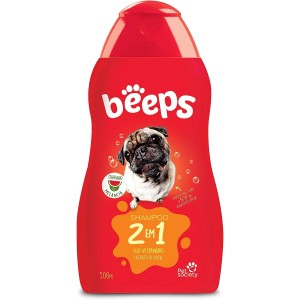Shampoo Beeps Pet Society 2 em 1 Pelos Curtos - 500ml
