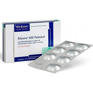 Rilexine Antibiótico Palatável - 14 comprimidos - 300mg/600mg  
