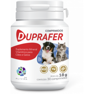 Suplemento Vitamínico Duprafer cães e gatos - 30 comprimidos 