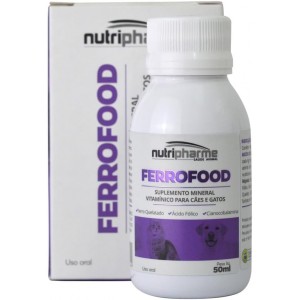 Suplemento Vitamínico Mineral Ferro food Nutripharme Para Cães E Gatos - 50ml