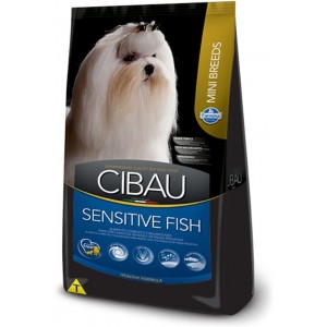 Ração Cibau Sensitive Fish para Cães Adultos Raças Pequenas - 1kg/3kg/10kg