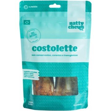 Mordedor Costela Bovina Natural Para Cães Costolette Natty Chews