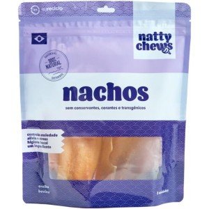 Mordedor Orelha Bovina Natural Desidratada Nachos Natty Chews Para Cães