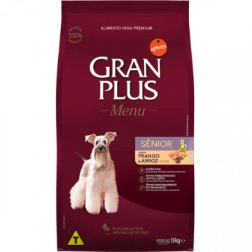 Gran Plus Frango e Arroz para Cães Sênior Mini e Pequenas - 10kg