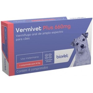Vermivet Plus para cães - 660 mg Vermífugo 