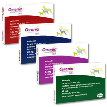Cerenia Zoetis - 16mg/24mg/60mg/160mg - 4 comprimidos