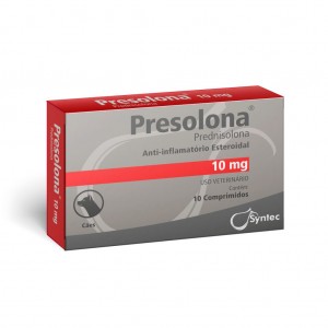 Anti-inflamatório Syntec Presolona Prednisolona 10mg Comprimidos para Cães