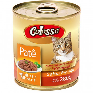 Lata Patê Premium Colosso Gatos de Frango - 280g