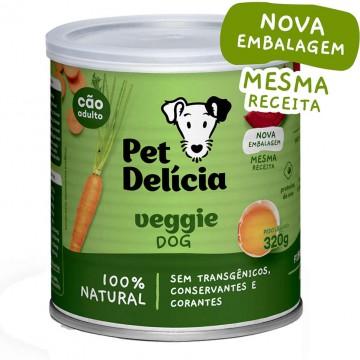 Lata Pet Delícia Veggie Dog para Cães - 320g