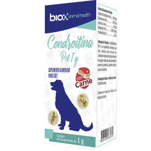 Condroitina Pet 1g Sabor Carne para Cães Biox 