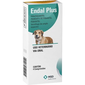 Vermifugo MSD Endal Plus - 4 comprimidos