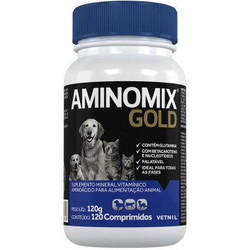 Suplemento Vitamínico Aminomix Gold Vetnil para Cães e Gatos