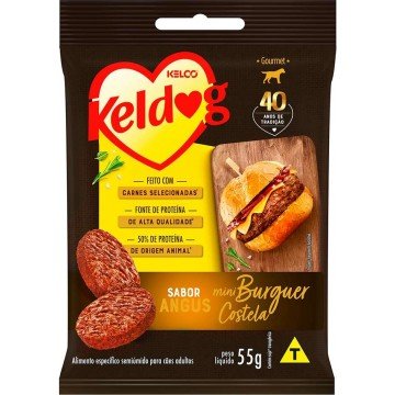 Bifinho Keldog para Cães Mini Burger Sabor Costela Angus