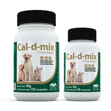 Suplemento Vetnil Cal-D-Mix para Cães e Gatos - 30 comprimidos