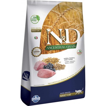 Ração Farmina N&D Ancestral Grain Cordeiro Gatos Adultos - 1,5kg