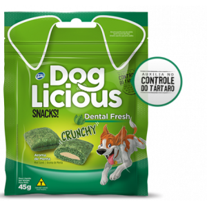Petisco Dog Licious Snacks Crunch Dental Fresh - 45g