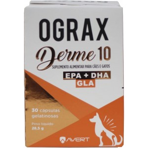 Ograx Derme 10 para Cães e Gatos - 30 comprimidos