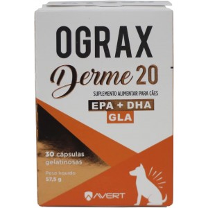 Ograx Derme 20 Suplemento Alimentar para Cães - 30 comprimidos