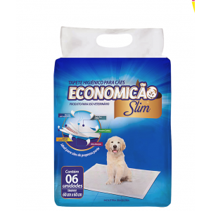 Tapete Higiênico para Cães Economicão Slim 60x60cm - 6 unidades