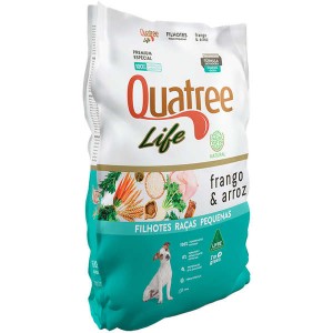 Quatree Life Cães Filhotes Raças Pequenas Frango e Arroz - 1kg / 3kg