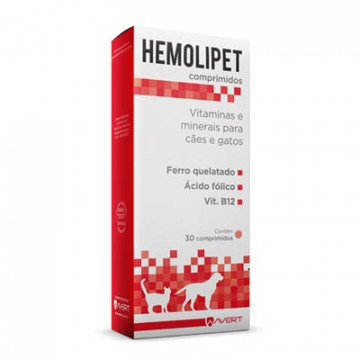 Suplemento Vitamínico Avert Hemolipet - 30 Comprimidos