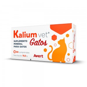 Suplemento Avert Kalium Vet para Gatos - 30 Comprimidos