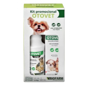 Kit Solução Otológicaspara Cães e Gatos Otovet Biofarm
