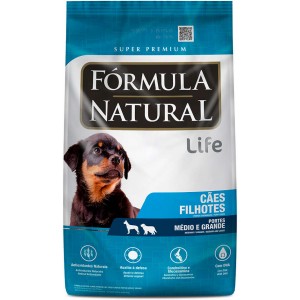 Ração Fórmula Natural Life Super Premium para Cães Filhotes Raças Médias e Grandes - 15kg