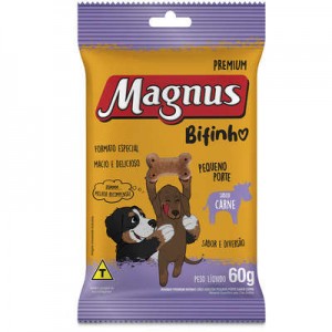 Bifinho Magnus para Cães Adultos Porte Mini e Pequeno Sabor Carne - 60g