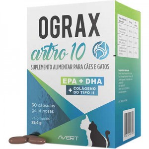 Ograx Artro 10 para Cães e Gatos - 30 comprimidos