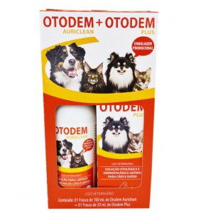 Kit Otodem Plus + Otodem Auriclean Otites Cães e Gatos Ceva
