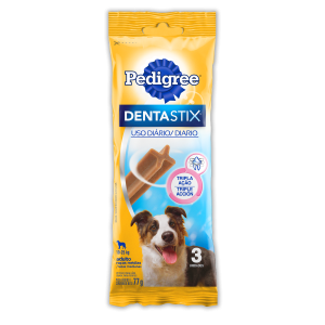 Petisco Pedigree Dentastix Cuidado Oral Para Cães Adultos Raças Médias - 3 / 7 Unidades