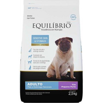 Ração Equilíbrio Sensitive Skin e Stomach para Cães Adultos de Porte Pequeno - 2,5kg