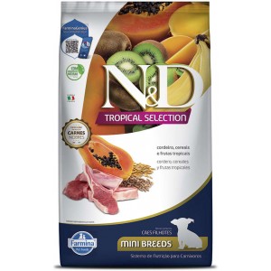 Ração Seca N&D Tropical Selection Cordeiro, Cereais e Frutas Tropicais para Cães Filhotes de Raças Minis - 2,5kg