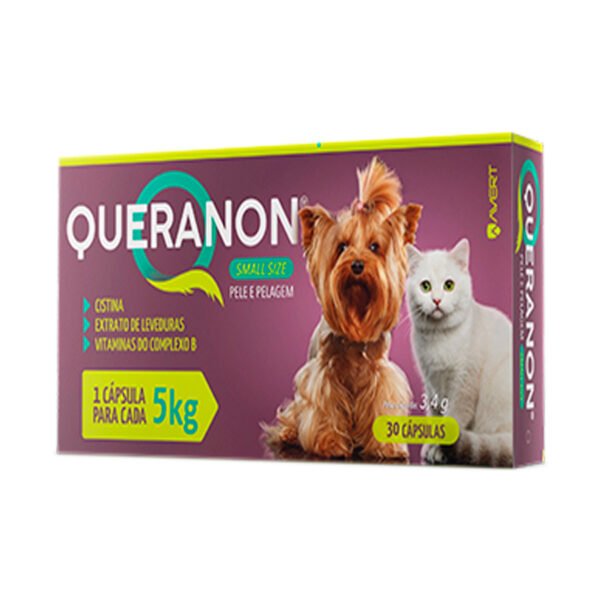 Queranon Small Size para Cães e Gatos 30 Cápsulas