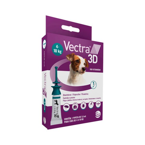 Vectra 3D Antipulgas e Carrapatos para Cães de 4 a 10Kg
