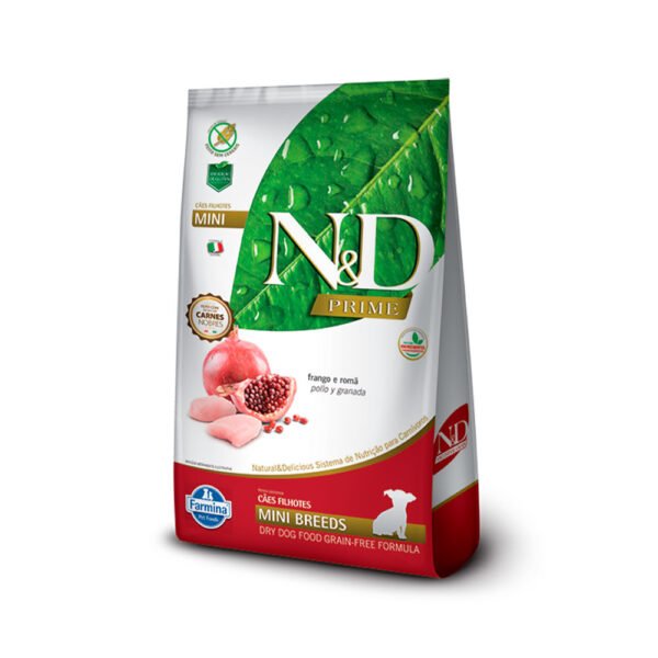 Ração N&D Prime Cães Filhotes Mini Frango e Romã 2,5kg