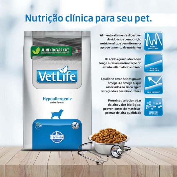 Ração Vet Life Hypoallergenic para Cães Adultos 2kg - Image 2