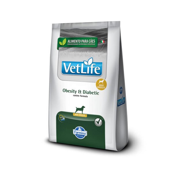 Ração Vet Life Obesity & Diabetic para Cães Adultos de Porte Pequeno 2kg