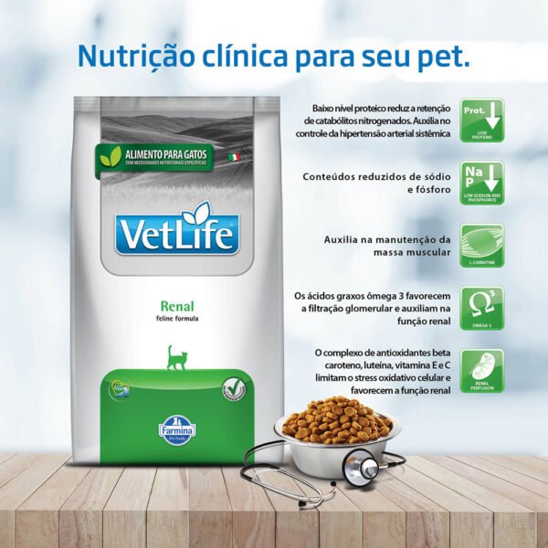 Ração Vet Life Renal para Gatos Adultos 2kg - Image 2