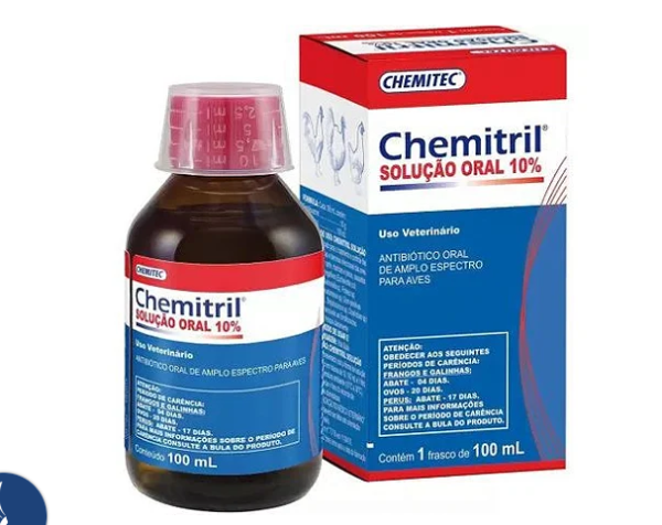 Chemitril Solução Oral 10% para Aves 10ml